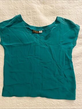 Condor silk V-Neck Short Sleeve Women’s Blouse